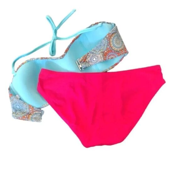 Lole Activewear Pink Mid Rise Active Bikini Swim Bottoms Medium - Picture 9 of 12